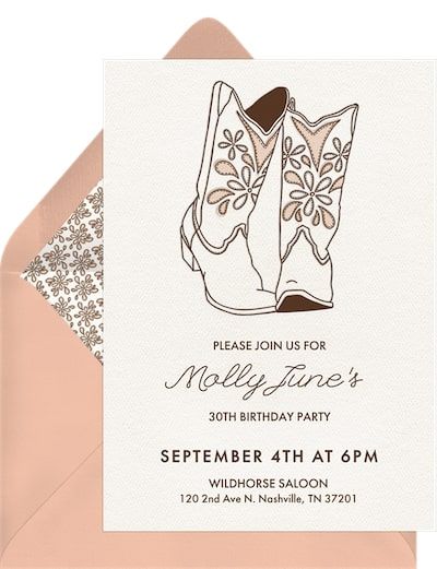 Better in Boots Invitation