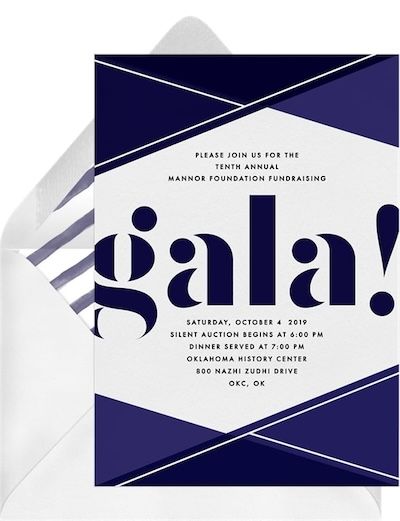Bold Gala Invitation