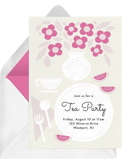 6 year old birthday party ideas: Cheerful Table Invitation