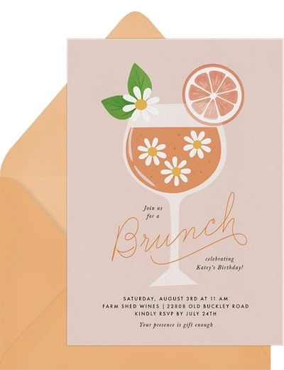 Birthday brunch: Daisy Brunch Invitation