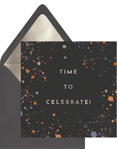 Graduation wishes: Happy Paint Speckles Card