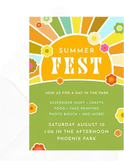 Block party ideas: Summerfest Invitation