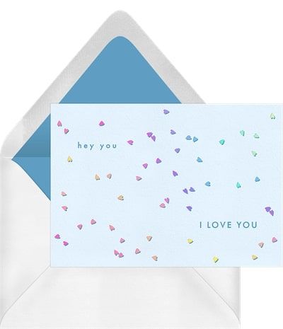 Wedding anniversary wishes: Teeny Hearts Card