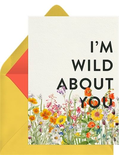 Wedding anniversary wishes: Wild About You Card