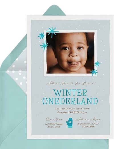 Winter Onederland Invitation