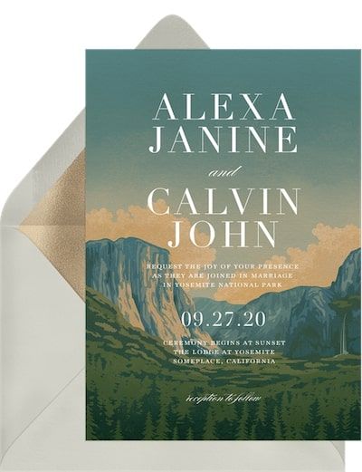 Western invitations: Yosemite Invitation
