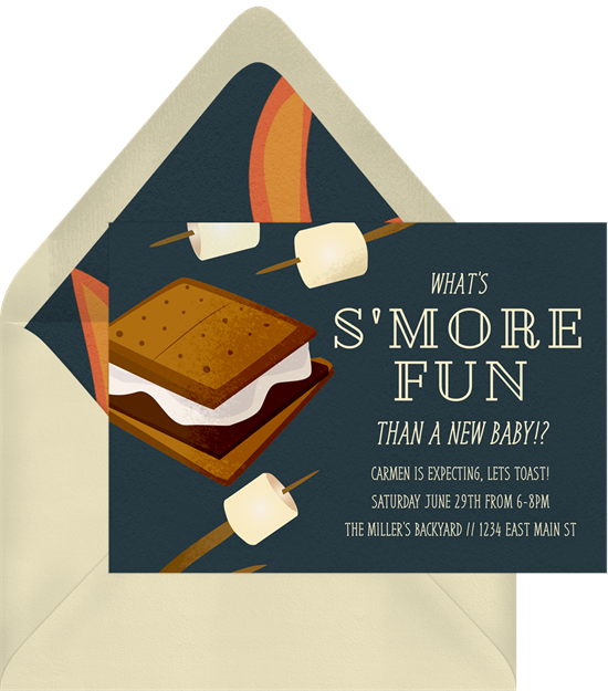 S'more Fun! baby sprinkle invitations from Greenvelope
