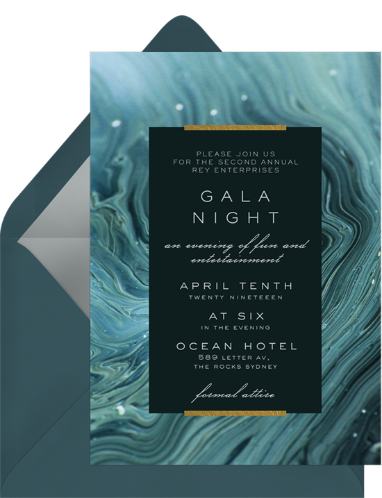 The Mineral Texture Gala Invitation from Greenvelope