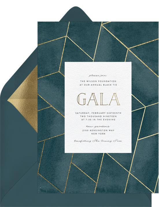 The Geometric Gala Invitation from Greenvelope
