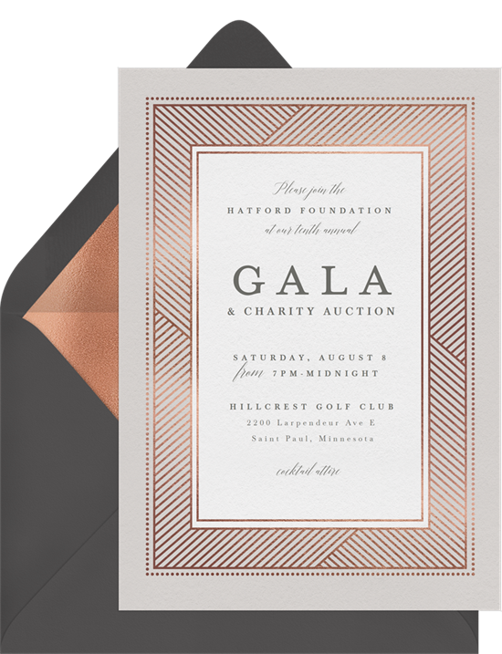 The Stately Shimmer Gala Invitation from Greenvelope
