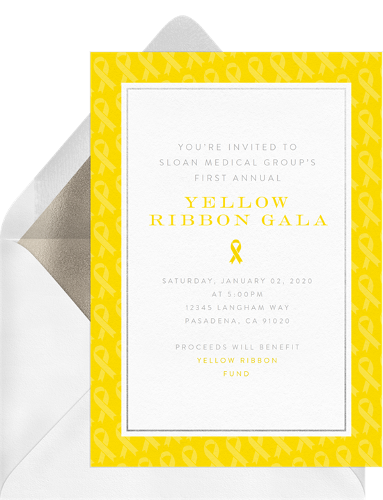 The Awareness Ribbon Gala Invitation from Greenvelope